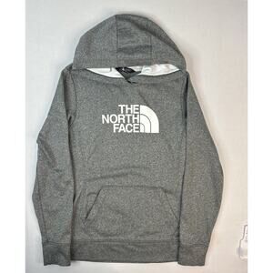 The North Face Sweatshirt Womens Medium Logo Fleece Lined Grey Hoodie